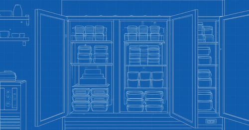 Commercial cooler door open and causing temperature loss in a reach in refrigerator.