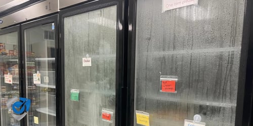 sweating-commercial-cooler-door-bad-seal